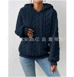 Autumn Warm Fleece Hooded Sweatshirts Casual Female Hoody Long Sleeve Soft Fluffy Pullover Coats Outwear FYY-1024