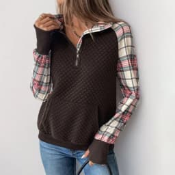 Stand Collar No Hood Hoodie with Loose Fit Literary Retro Women Sweatshirt Regular Length Drop Shoulder Sleeve Pullover Autumn