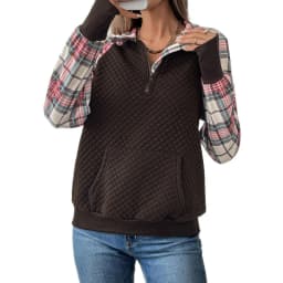 Stand Collar No Hood Hoodie with Loose Fit Literary Retro Women Sweatshirt Regular Length Drop Shoulder Sleeve Pullover Autumn