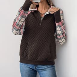 Stand Collar No Hood Hoodie with Loose Fit Literary Retro Women Sweatshirt Regular Length Drop Shoulder Sleeve Pullover Autumn