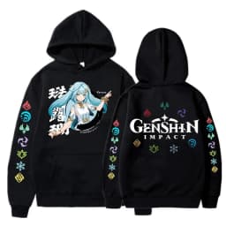 Genshin Impact Korean Style Y2k Hoodies Hu Tao Zhongli Vintage Streetwear Wanderer Faruzan Nahida Xiao Cartoon Gothic Sweatshirt