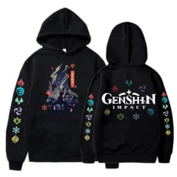 Genshin Impact Korean Style Y2k Hoodies Hu Tao Zhongli Vintage Streetwear Wanderer Faruzan Nahida Xiao Cartoon Gothic Sweatshirt