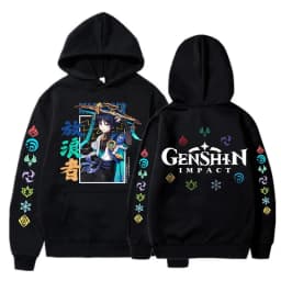 Genshin Impact Korean Style Y2k Hoodies Hu Tao Zhongli Vintage Streetwear Wanderer Faruzan Nahida Xiao Cartoon Gothic Sweatshirt