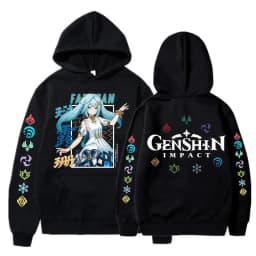 Genshin Impact Korean Style Y2k Hoodies Hu Tao Zhongli Vintage Streetwear Wanderer Faruzan Nahida Xiao Cartoon Gothic Sweatshirt