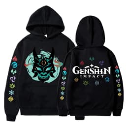Genshin Impact Korean Style Y2k Hoodies Hu Tao Zhongli Vintage Streetwear Wanderer Faruzan Nahida Xiao Cartoon Gothic Sweatshirt