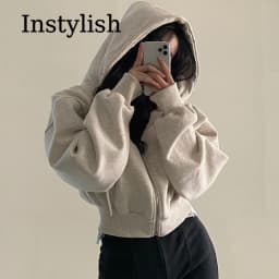 Zippered Long Sleeved Hooded Sweatshirt Loose Casual Simple Trendy Versatile Solid Color Fashionable Lazy Jacket Wholesale
