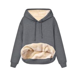 Women Fleece Lined Hoodie Drawstring Long Sleeve Pocket Warm Thick Pullover Sweatshirt for Autumn Winter