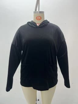 Hoodies women 2026 casual New fashionable hooded loose fleece pocket solid color long-sleeved pullover women's clothing