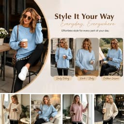 Oversize Sweatshirts Women With Plaid Hem Long Sleeve Round Neck Sweatshirts Fake Two-Piece Fashion Casual Pullover Tops
