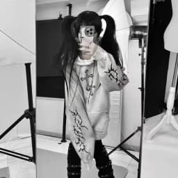 Streetwear Goth Sweatshirts Women's Clothing 2025 Print Harajuku Punk Hoodies Rivet Hooded Casual Fashion Oversized Hoodie Tops