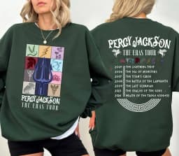 Percy Jackson The Eras Tour Hooded Greek God Mythology Symbol Camp Half Blood Chronicles Rick Riordan Bookish Sweatshirt Gift