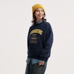 Semir Sweater Women Oversize Heating and Antibacterial 2024 New Winter Embroidered Fleece Top