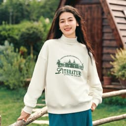 Semir Sweater Women Oversize Heating and Antibacterial 2024 New Winter Embroidered Fleece Top