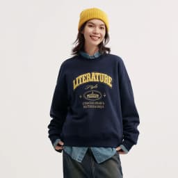 Semir Sweater Women Oversize Heating and Antibacterial 2024 New Winter Embroidered Fleece Top
