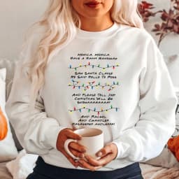 Friends Inspired Holiday Crewneck Sweatshirt Phoebe's Song Shirt Merry Christmas Sweater Unisex Long Sleeves Sweatshirts
