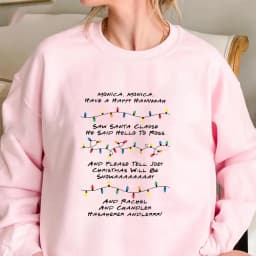 Friends Inspired Holiday Crewneck Sweatshirt Phoebe's Song Shirt Merry Christmas Sweater Unisex Long Sleeves Sweatshirts