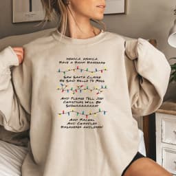 Friends Inspired Holiday Crewneck Sweatshirt Phoebe's Song Shirt Merry Christmas Sweater Unisex Long Sleeves Sweatshirts