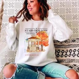 Stars Hollow Fall Crewneck Sweatshirt TV Show Inspired Hoodies Harajuku Graphic Hoodie Streetwear Women Top Unisex Sweatshirts