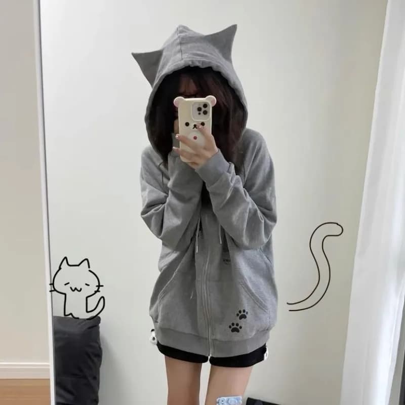 New Fashion Popular Early Autumn All Match Clothing Sweet Cute Print Harajuku Y2k Aesthetic Lazy Loose Coats Streetwear Jackets
