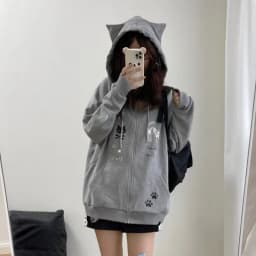 New Fashion Popular Early Autumn All Match Clothing Sweet Cute Print Harajuku Y2k Aesthetic Lazy Loose Coats Streetwear Jackets