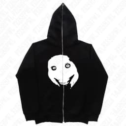 Fashion Kawaii Aesthetics Graphic Print Y2K Hooded Sweatshirt Hip Hop Punk Loose Long sleeve Top Rock Goth Vintage Chic Pullover