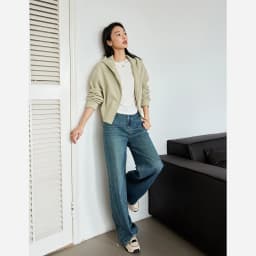 VIMLY Women Light‑khaki Hoodie 2026 Fall Zip‑placket Casual Drop‑shoulder Sweatshirts Fashion Elegant Loose-fit Outerwear A0907