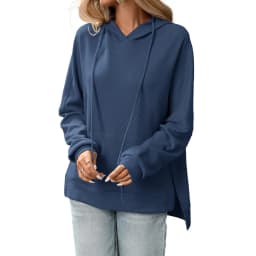 Hooded Pullover Hoodie Loose Fit Streetwear with Long Sleeve Casual American and European Style Regular Thickness Women Hoodie