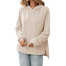 Hooded Pullover Hoodie Loose Fit Streetwear with Long Sleeve Casual American and European Style Regular Thickness Women Hoodie