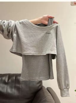 Fake Two Pieces Y2k Aesthetic Vintage Hoodies Slash Neck Casual Grunge Slim Fit Jackets Autumn Women Zipper Patchwork Sweatshirt