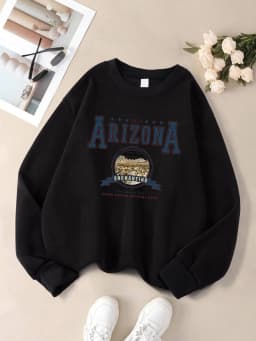 Casual Women Sweatshirts Chicago USA Letter Prints Pullover Fashion Crewneck Oversize Hoodie Fleece Warm Female Autumn Clothes