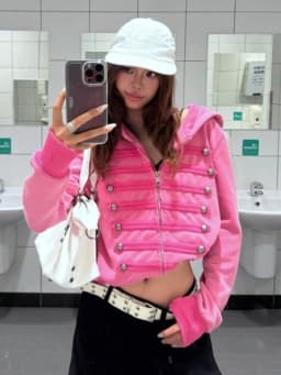 Harajuku Double-breasted Punk Casual Hoodie Y2k Aesthetic Autumn Slim Fit Zipper Hoody Women Streetwear Solid  Grunge Sweatshirt