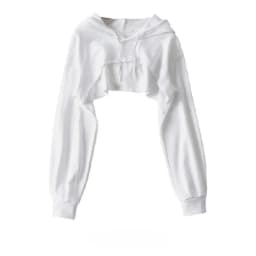 Hoodie Female Hoodie Personality Irregular Crop Ultra Short Style Long Sleeve Top Female Drop Shipping Sweatshirt Y2k Clothes