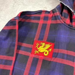 2025 European and American autumn and winter fashion street plaid shirt trend high street wear hooded sweatshirt