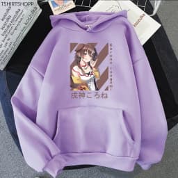 English VTuber Inugami Korone Hoodie Women Anime Kawaii Hoodies Unisex Autumn Winter Harajuku Hooded Sweatshirts Bluzy