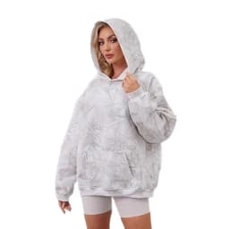 Women's And Women V Neck Long Sleeve Printed Distressed Hoodie For Women Women's Sweat-shirt Casual Pullover Top with Oversized