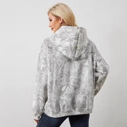 Women's And Women V Neck Long Sleeve Printed Distressed Hoodie For Women Women's Sweat-shirt Casual Pullover Top with Oversized