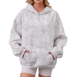 Women's And Women V Neck Long Sleeve Printed Distressed Hoodie For Women Women's Sweat-shirt Casual Pullover Top with Oversized