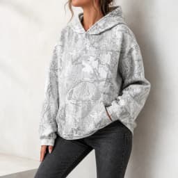 Women's And Women V Neck Long Sleeve Printed Distressed Hoodie For Women Women's Sweat-shirt Casual Pullover Top with Oversized