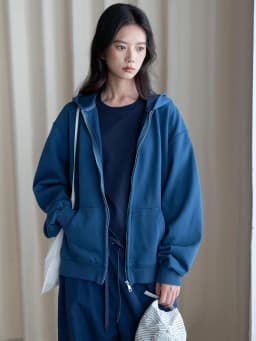 Autumn new style simple and fashionable hooded zipper basic sweatshirt loose casual jacket for women