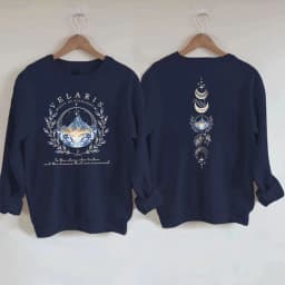 Velaris ACOTAR Sweatshirt Velaris City of Starlight Front and Back Print SJM Hoodie Night Court Sarah J Mass Crewneck Sweatshirt