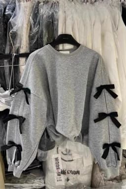 Loose Fit round Neck Long Sleeve Hoodie Women's Fashion Design  Knot Autumn New Arrival Dongda Gate 2026