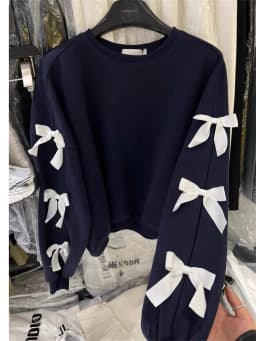 Loose Fit round Neck Long Sleeve Hoodie Women's Fashion Design  Knot Autumn New Arrival Dongda Gate 2026