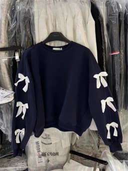 Loose Fit round Neck Long Sleeve Hoodie Women's Fashion Design  Knot Autumn New Arrival Dongda Gate 2026