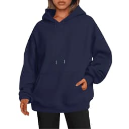 Women's Oversized Drop Shoulder Streetwear Hoodie Long Sleeve Solid Color Loose Fit Casual Mid Long Ribbed Basic Sweatshirt