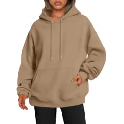 Women's Oversized Drop Shoulder Streetwear Hoodie Long Sleeve Solid Color Loose Fit Casual Mid Long Ribbed Basic Sweatshirt