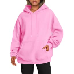 Women's Oversized Drop Shoulder Streetwear Hoodie Long Sleeve Solid Color Loose Fit Casual Mid Long Ribbed Basic Sweatshirt