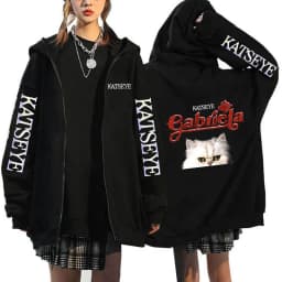 Unisex Hot Gothic Y2k Zipper Sweatshirts Women Graphic Fashion Vintage Streetwear Women's Katseye Print Zip Up Hoodies Clothes