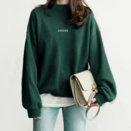 Women's Fleece Lined Hoodie Loose Fit High Neck Student Letter Print Top Autumn Winter New Style Korean Version Streetwear