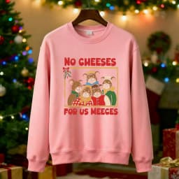 No Cheeses for Us Meeces Sweater Christmas Jumper Carol Sweatshirt Muppet Mice Holiday Sweater Adult Long Sleeve Ropa De Mujer