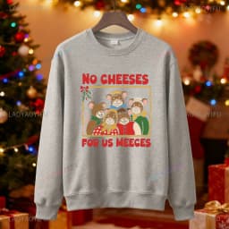 No Cheeses for Us Meeces Sweater Christmas Jumper Carol Sweatshirt Muppet Mice Holiday Sweater Adult Long Sleeve Ropa De Mujer
